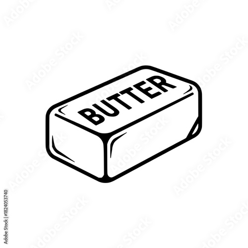Delicious butter block icon, creamy goodness for baking, cooking, and breakfast spreads