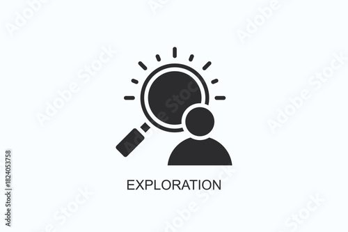 Exploration Icon Or Logo Isolated Vector Illustration