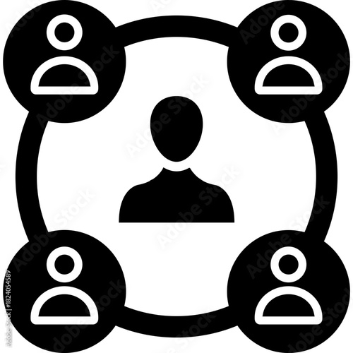 Administration Glyph Icon – Office, Management & Organizational Symbol