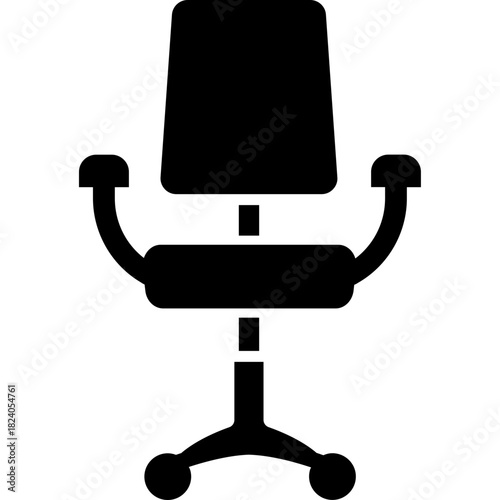 Director Chair Glyph Icon – Film Director Seat, Movie Production Symbol