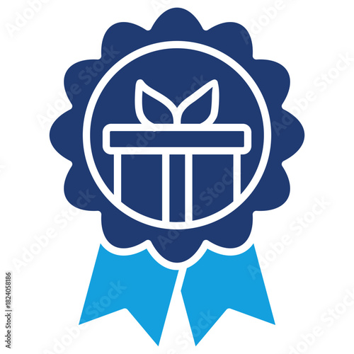 Bonus Flat Blue Icon