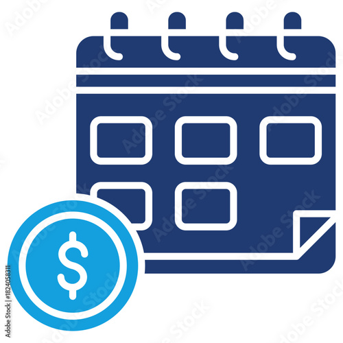 Salary Flat Blue Icon