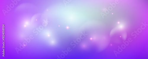 Purple and blue gradient background with light bokeh and sparkles