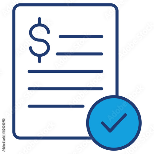 Paycheck Blue Icon