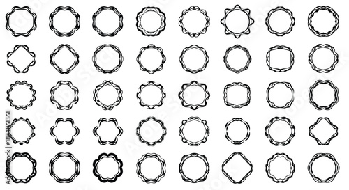 Set of decorative frames and borders