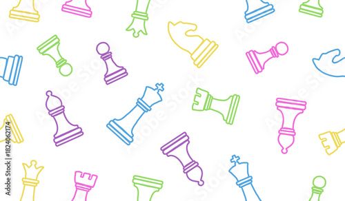 Cute chess pattern background vector design