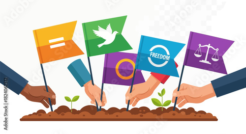 Cultivating equality and freedom through diversity a symbol of inclusivity