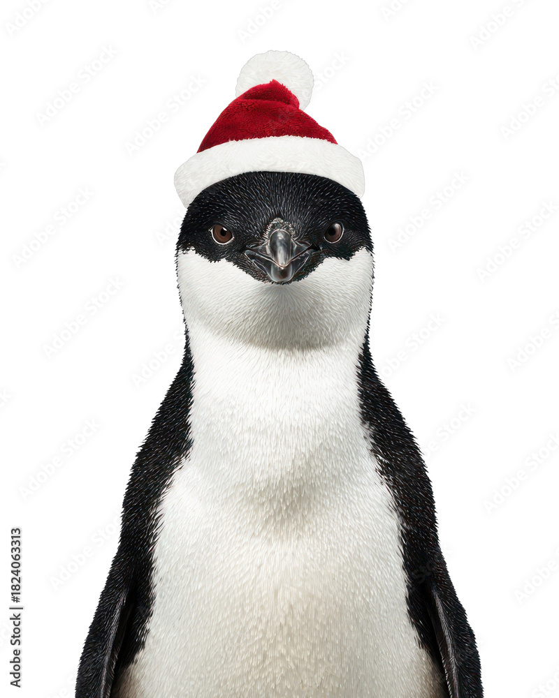 Fototapeta premium PNG Penguin wearing festive hat