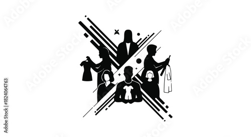 Diverse fashion designers collaborate to create stylish apparel.