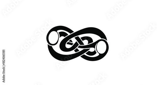 Intertwined infinity symbol representing endless connection and eternal bond