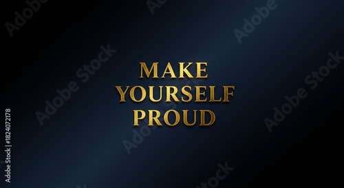 Elegant encouragement glows on navy background