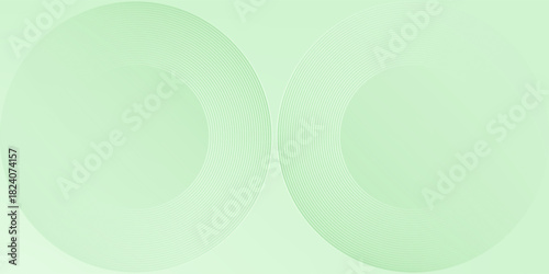 Minimalist soft Abstract Background in Gradient green and white Tones with Circles. Circle effect style geometric, abstract background.