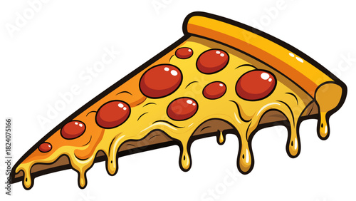 Cartoon pizza slice