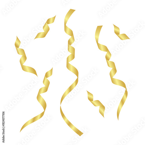 Golden holiday streamer collection.