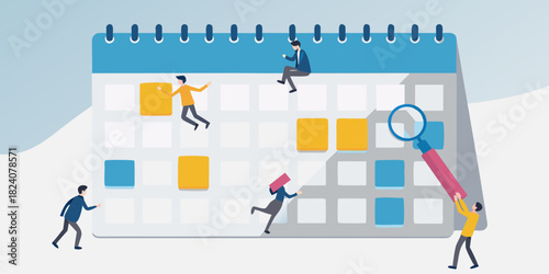 Team planning and scheduling on a large calendar