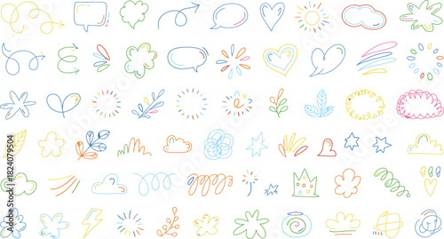 Collection of hand drawn floral frames and wreaths in pastel colors perfect for wedding invitations greeting cards and other creative design projects