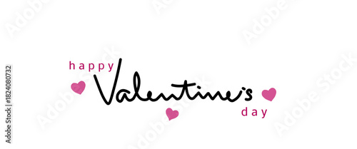 Happy valentine day. with creative love composition of the hearts. Vector illustration. Happy Valentines Day greeting card. Calligraphic design for print cards, banner, poster Hand drawn text letterin