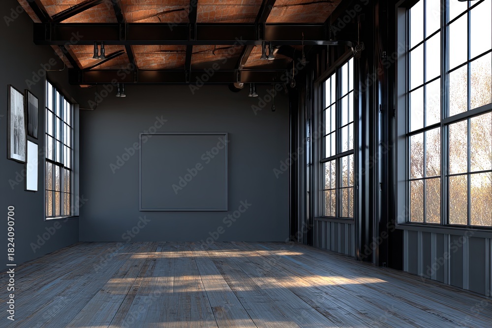custom made wallpaper toronto digitalIndustrial room, light streaming in