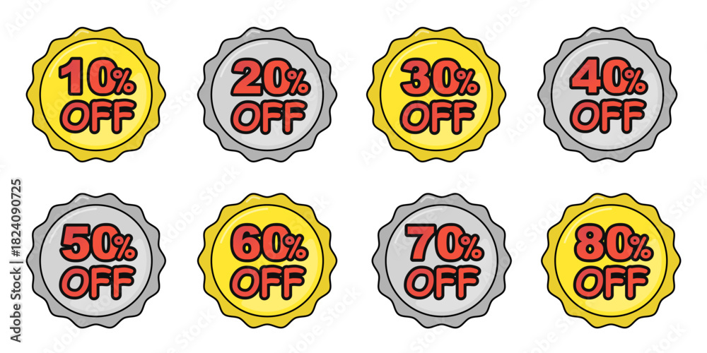 Obraz premium Medal illustration set 09