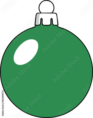 Green Christmas ornament hanging, holiday decoration