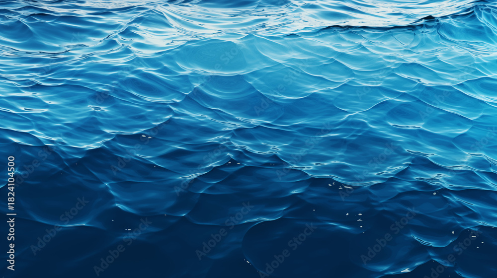 Fototapeta premium rippling water surface, clear blue tones