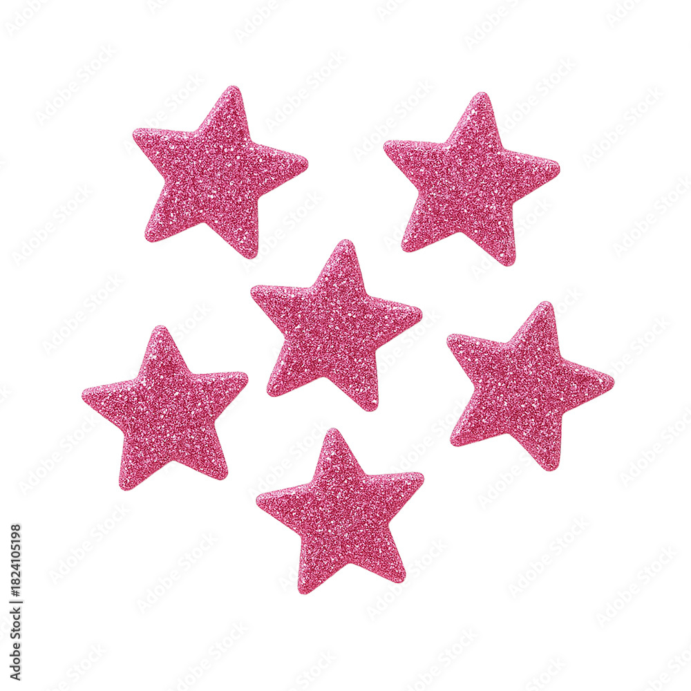 Naklejka premium Pink glitter stars stickers