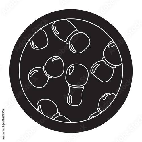 malassezia skin fungus glyph icon