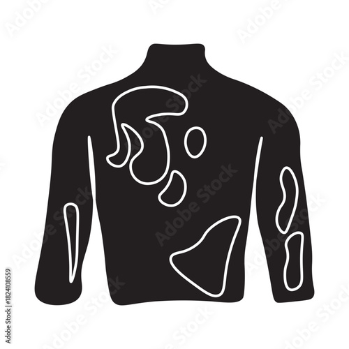 Tinea Versicolor on Human Back Skin glyph icon
