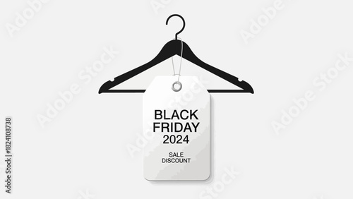 Get Ready for Black Friday 2024 Sales and Discounts with this Modern Hanger Design for Your Business Marketing Promotions and Advertising Campaigns