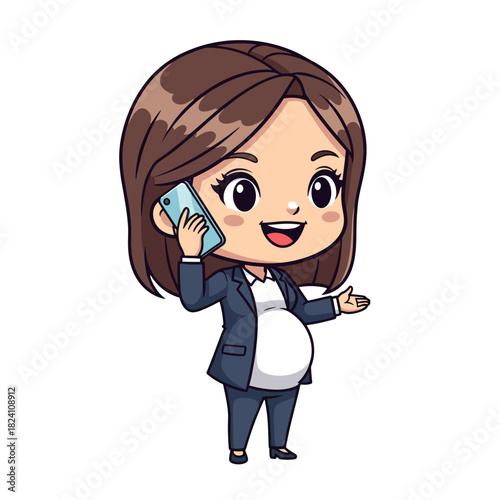 pregnant woman working, expectant mother, business discussion, company issues, manager role, female leadership, workplace communication, professional woman, business call, organizational management, c