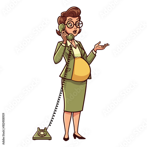 pregnant woman working, expectant mother, business discussion, company issues, manager role, female leadership, workplace communication, professional woman, business call, organizational management, c