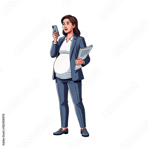pregnant woman working, expectant mother, business discussion, company issues, manager role, female leadership, workplace communication, professional woman, business call, organizational management, c