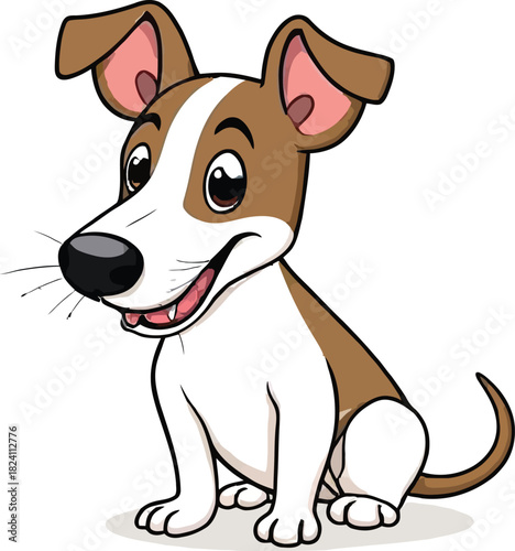 Cute cartoon a illustrator vector rat terrier