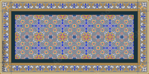 Cozy wool carpets and bath rugs. Decorative floor mats with various shapes and textures,Traditional woven floor rugs, geometric pattern, abstract ornament. Retro interior decor lying,