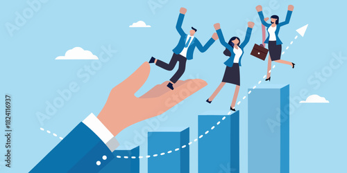 Business growth and success achieved through support and collaboration