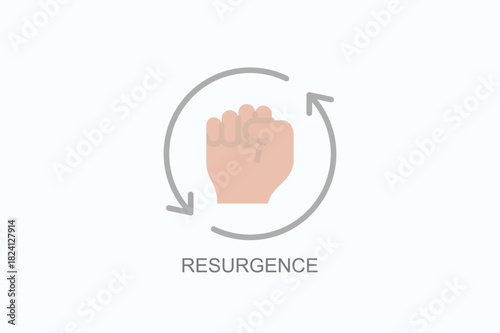 Resurgence Icon Or Logo Isolated Vector Illustration