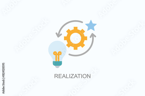 Realization Icon Or Logo Isolated Vector Illustration