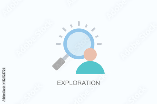 Exploration Icon Or Logo Isolated Vector Illustration