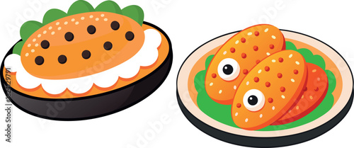cute sushi cartoon, japanese food vector, kawaii sushi clipart, asian cuisine design, sushi roll illustration, tasty food artwork, adorable japanese snack, marine food svg, sushi rice roll png, fun ja