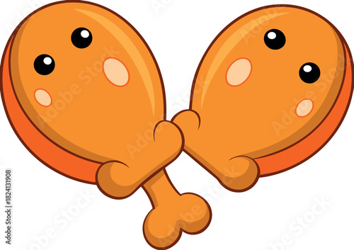 chicken drumstick cartoon, food clipart vector, tasty fried chicken, cute meat artwork, bbq food svg, delicious snack design, kawaii chicken illustration, dinner meal art, fun fast food png, appetizer