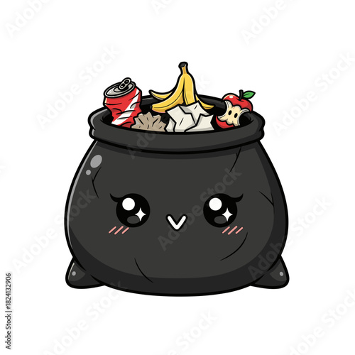 garbage, trash, waste material, household waste, rubbish disposal, waste management, litter, discarded items, landfill waste, recycling contrast, environmental concern, waste bin contents, unwanted de