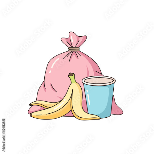 garbage, trash, waste material, household waste, rubbish disposal, waste management, litter, discarded items, landfill waste, recycling contrast, environmental concern, waste bin contents, unwanted de