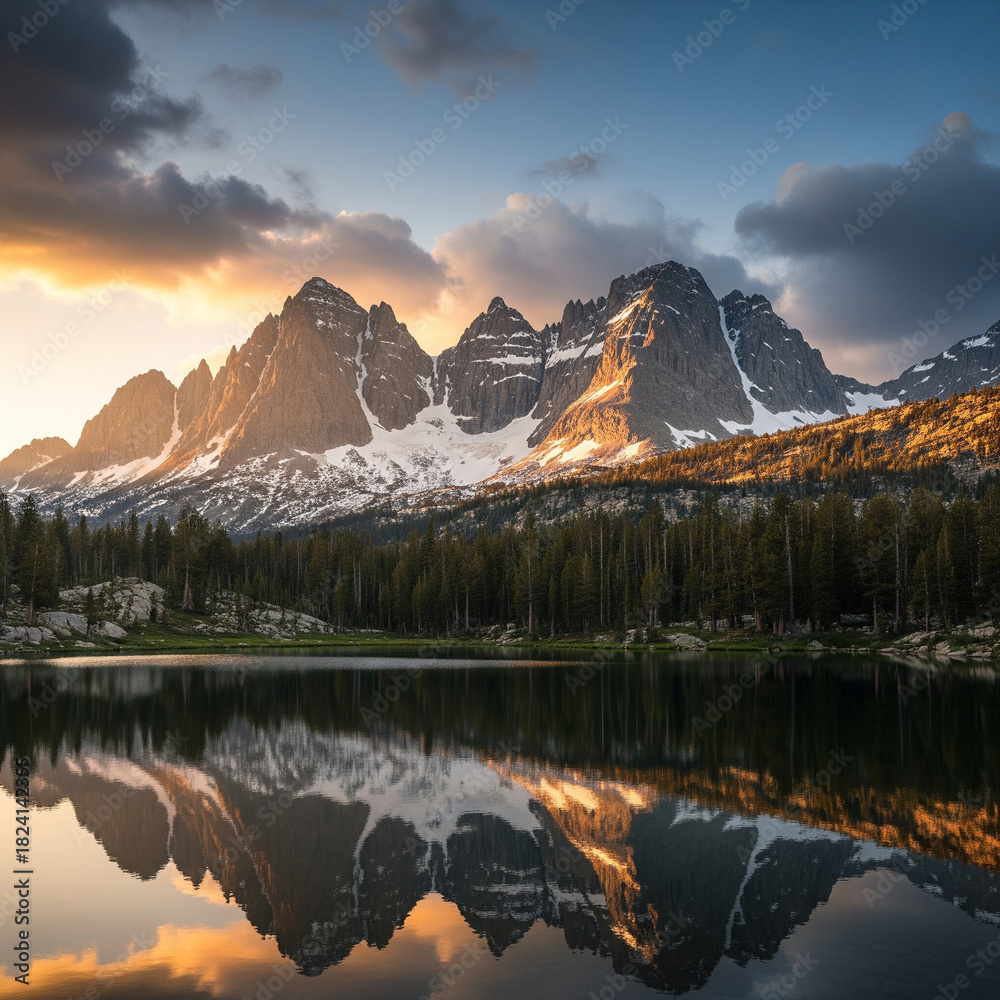 Fototapeta premium sunrise in the mountains