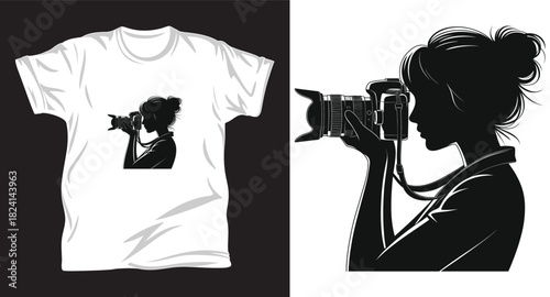 Photography & Camera graphic vector T shirt design print.