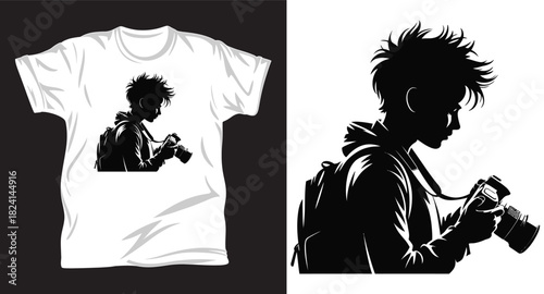 Photography & Camera graphic vector T shirt design print.