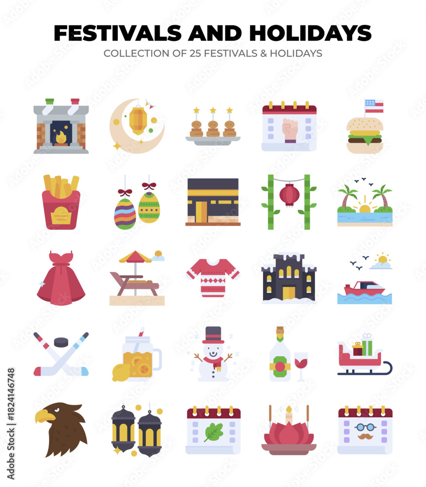 Obraz premium Festivals and Holidays. A Collection of 25 Global Celebrations