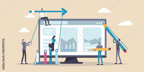 Team collaborating on data visualization and strategy