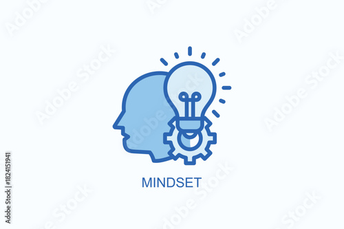 Mindset Icon Or Logo Isolated Vector Illustration