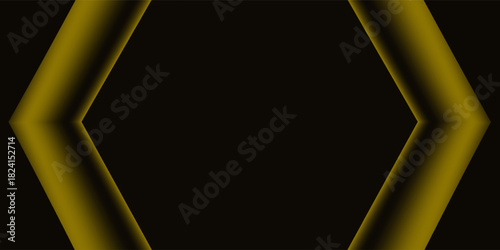 Yellow angle arrow overlap vector background on black space for text and message artwork design.vector.eps.10