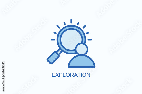 Exploration Icon Or Logo Isolated Vector Illustration